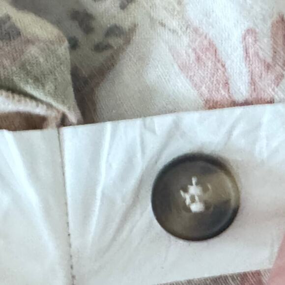 Nach Bijoux Earth Hand Painted Midi Dress Button Front Linen Blend Women's  Sz S - Picture 12 of 14